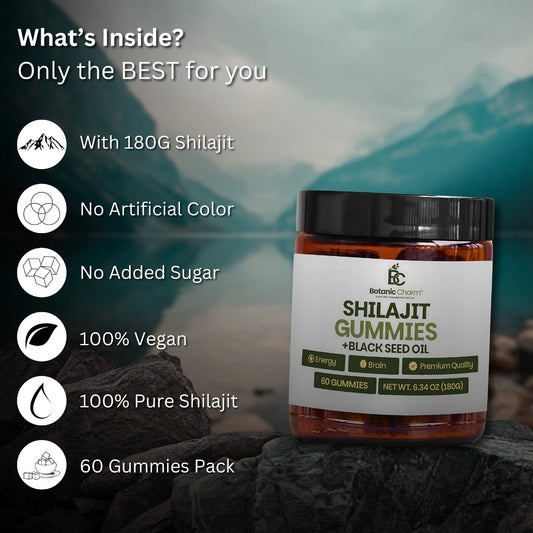 Botanic Charm Shilajit Gummies – 60 Gummies 🍬