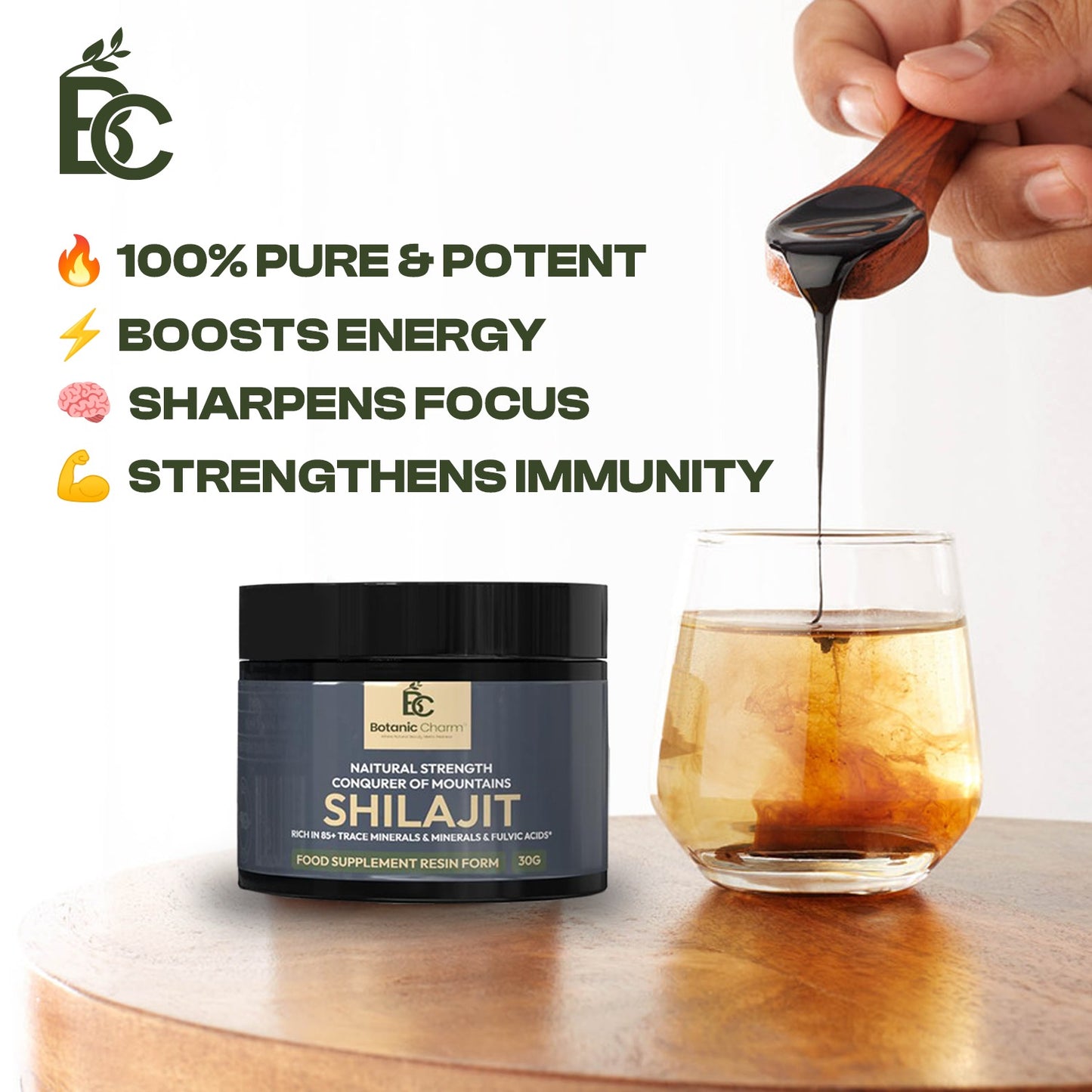 Botanic Charm Premium Shilajit Resin – 30g 🌿